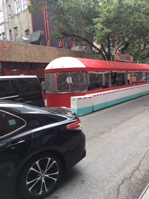 Mexican Shed on Cornelia, Restaurant itself opens fully to street