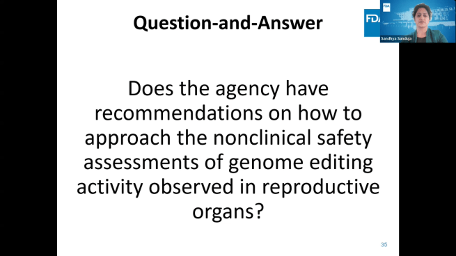 FDA re Human Gene Editing and Reproductive Safety