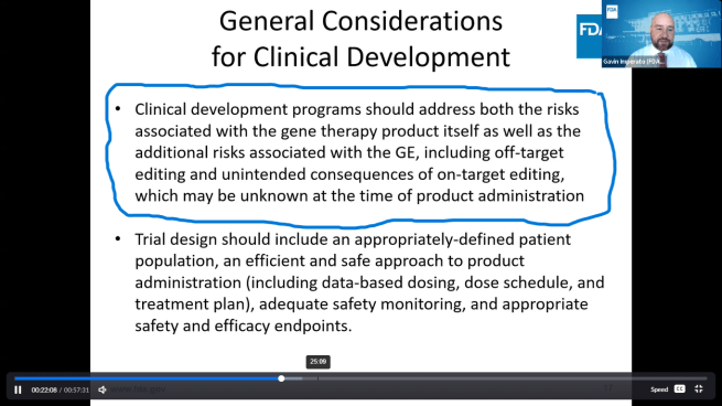 FDA re Unknown Risks of Human Gene Editing - markup